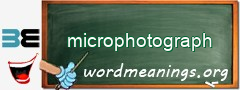 WordMeaning blackboard for microphotograph